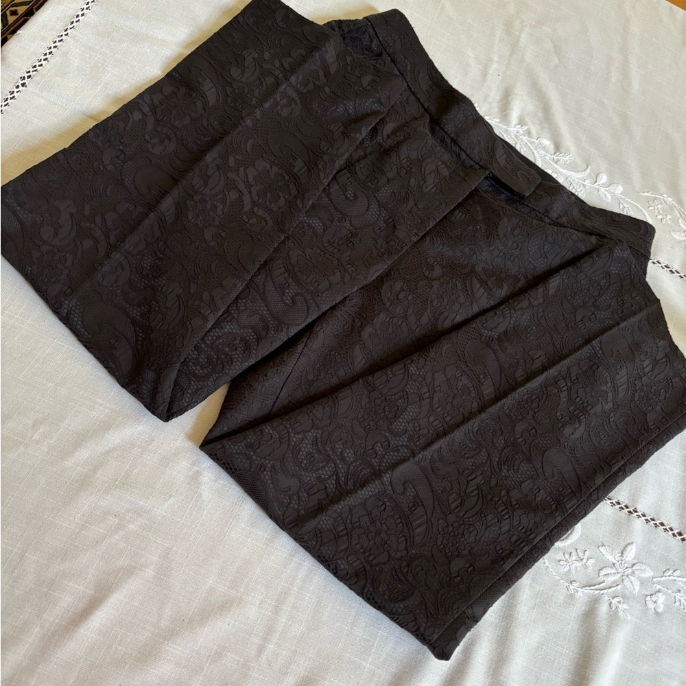 Investments Black Textured Pants
